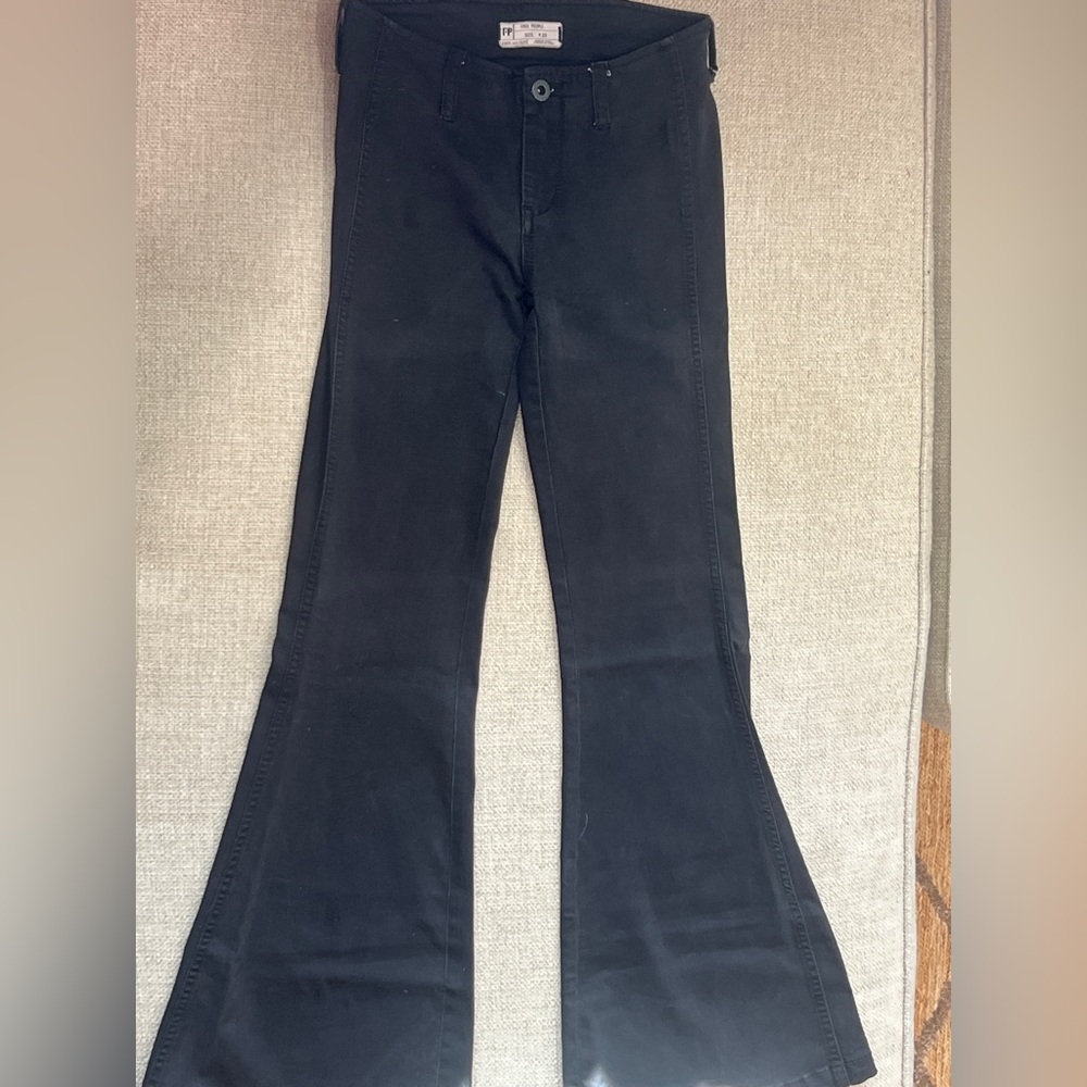 Free People Black Flair Pants
